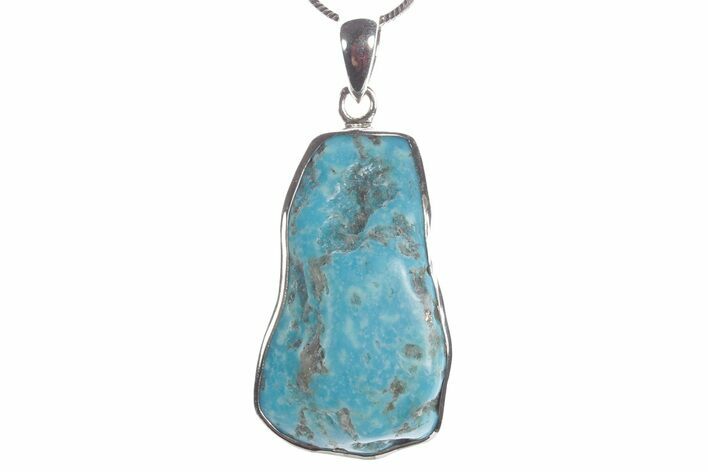 Kingman Turquoise Pendant (Necklace) - Sterling Silver #353925